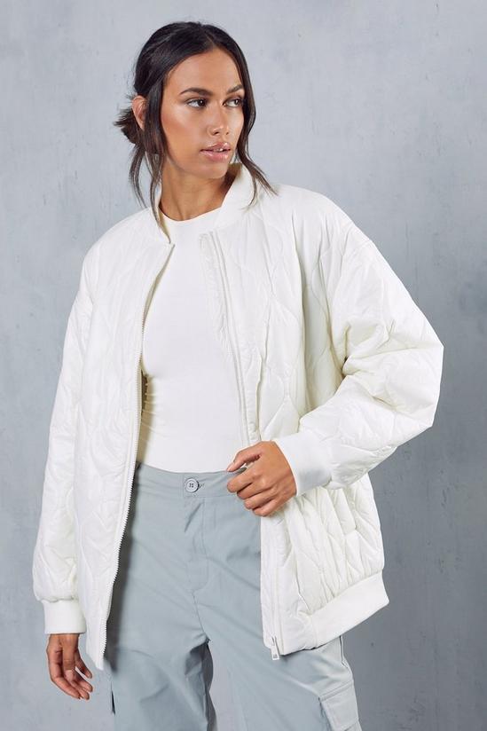 MissPap Quilted Oversized Bomber Jacket 1