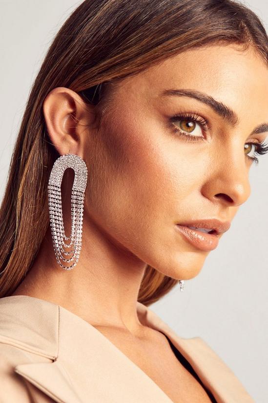 MissPap Diamante Arch Statement Earrings 1