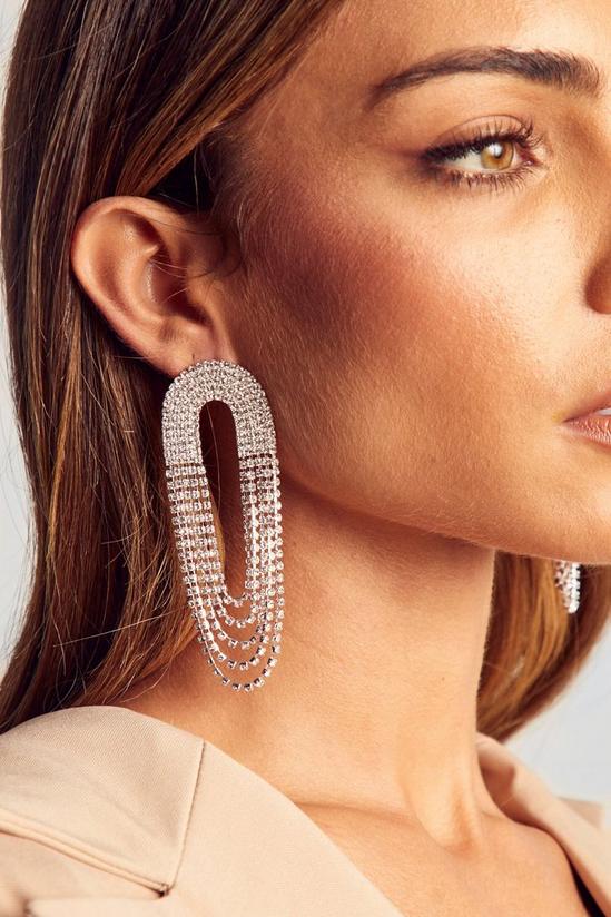 MissPap Diamante Arch Statement Earrings 2