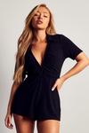 MissPap Towelling Ruched Playsuit thumbnail 1