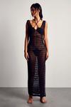 MissPap Knitted Plunge Front Maxi Dress thumbnail 1