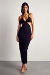 MissPap Knitted Strappy Cut Out Maxi Dress thumbnail 1