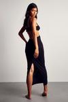 MissPap Knitted Strappy Cut Out Maxi Dress thumbnail 3