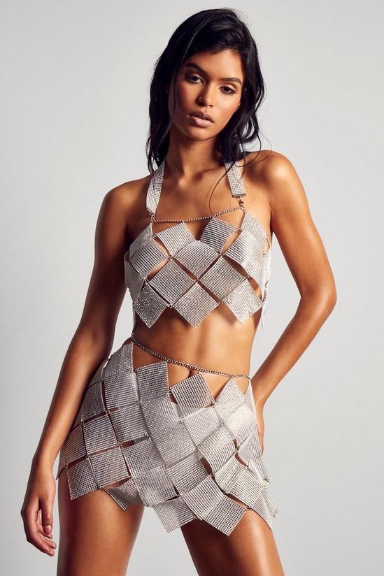 MissPap Diamond Chainmail Two Piece Co-ord Set 1