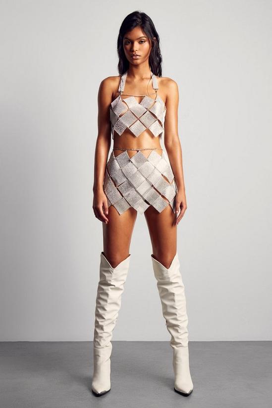 MissPap Diamond Chainmail Two Piece Co-ord Set 4
