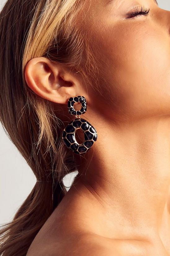 MissPap Textured Double Circle Drop Earrings 2