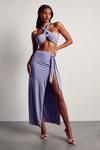MissPap Double Layer Slinky Tie Side Maxi Co-ord thumbnail 1