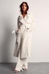 MissPap Tailored Textured Oversized Trench Coat thumbnail 3