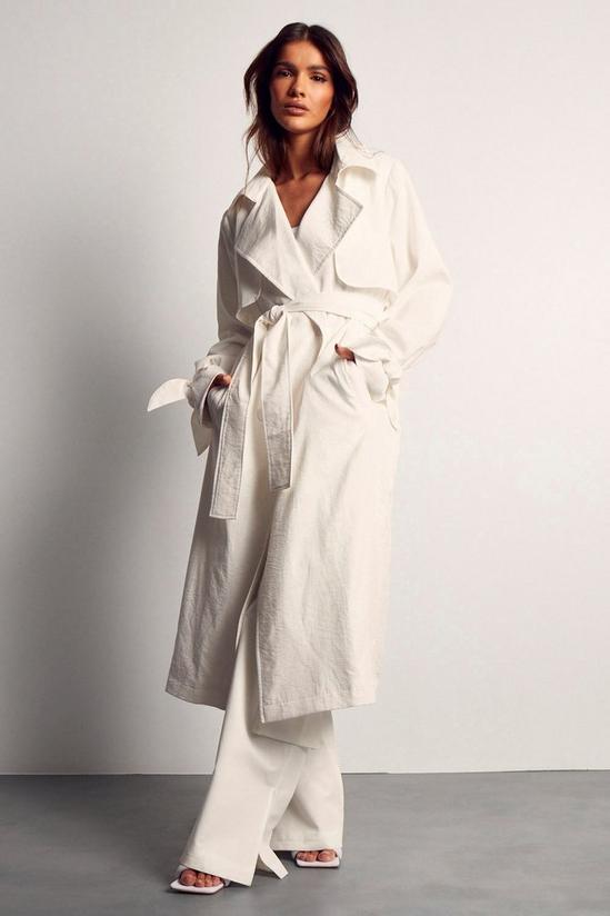 MissPap Tailored Textured Oversized Trench Coat 3