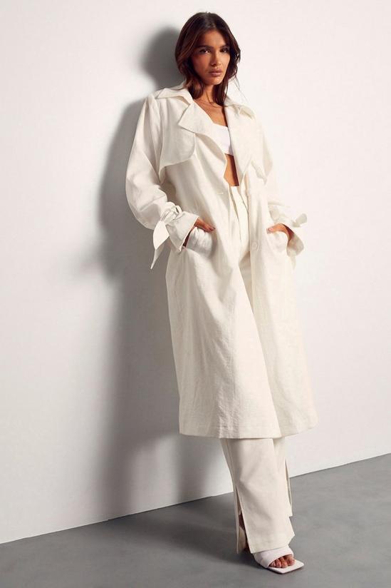 MissPap Tailored Textured Oversized Trench Coat 6
