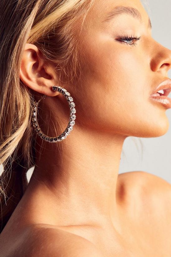 MissPap Diamante Hoop Earrings 1