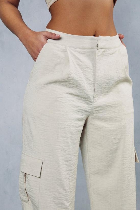 MissPap Linen Look Cargo Pocket Straight Leg Trousers 2
