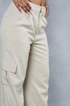 MissPap Linen Look Cargo Pocket Straight Leg Trousers thumbnail 6