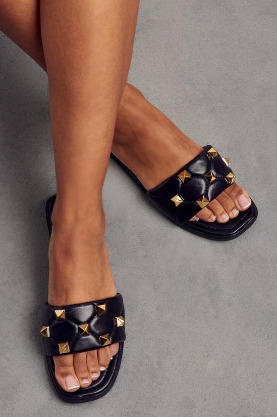 MissPap Studded Quilted Sandals 1