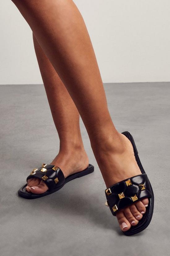 MissPap Studded Quilted Sandals 3