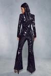 MissPap High Shine Sequin Flared Trousers thumbnail 3