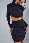 MissPap Double Layer Slinky Draped Skirt Co-ord thumbnail 2