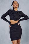 MissPap Double Layer Slinky Draped Skirt Co-ord thumbnail 5
