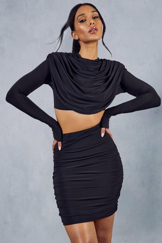 MissPap Double Layer Slinky Draped Skirt Co-ord 5