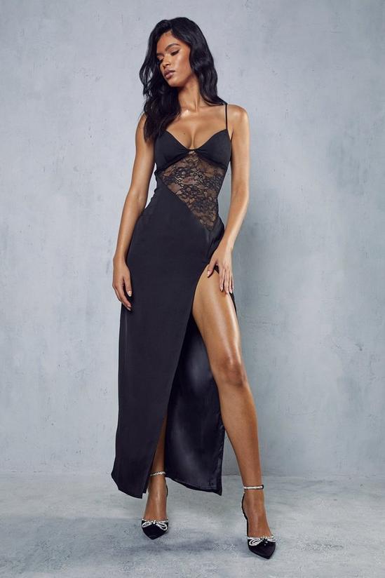 Dresses, Lace Insert Strappy Cupped Maxi Dress