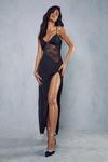 MissPap Lace Insert Strappy Cupped Maxi Dress thumbnail 4