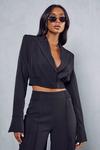 MissPap Cinched Waist Cropped Blazer thumbnail 1