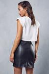MissPap Premium Leather Look Biker Mini Skirt thumbnail 3