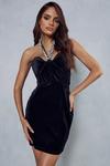 MissPap Premium Velvet Diamante Trim Corset Dress thumbnail 1