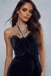 MissPap Premium Velvet Diamante Trim Corset Dress thumbnail 2