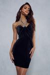 MissPap Premium Velvet Diamante Trim Corset Dress thumbnail 5