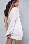 MissPap Premium Mesh Ruched One Shoulder Mini Dress thumbnail 3