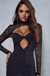 MissPap Lace Sleeve Cupped Cut Out Mini Dress thumbnail 2