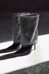 MissPap Diamante Folded Knee High Boots thumbnail 3