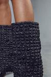 MissPap Textured Folded Knee High Boots thumbnail 2