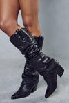 MissPap Ruched Western Knee High Boots thumbnail 3