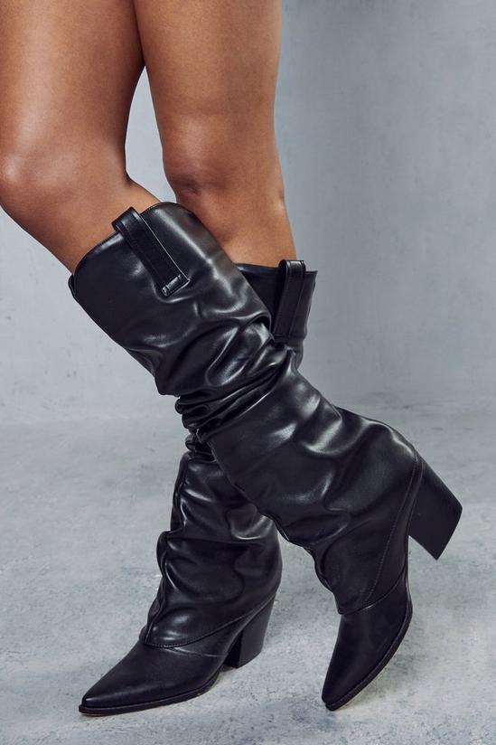 MissPap Ruched Western Knee High Boots 3