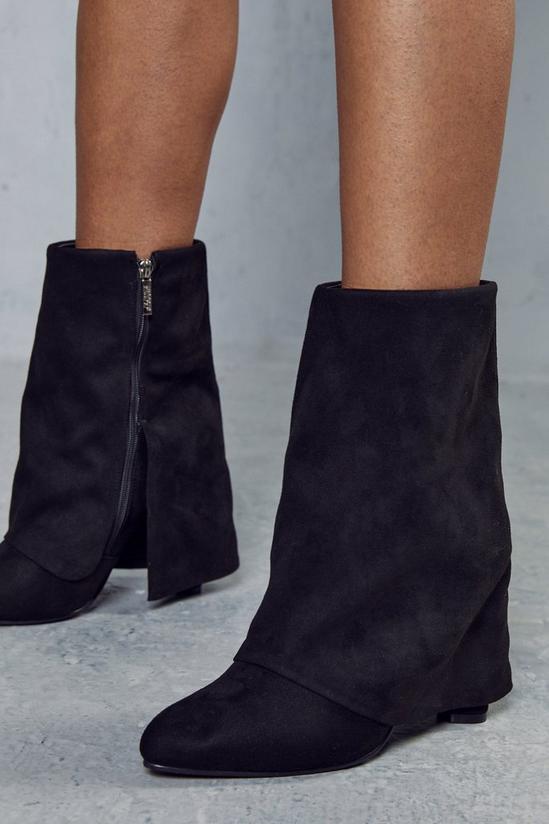 MissPap Faux Suede Folded Ankle Boots 2