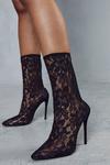 MissPap Lace Detail Heeled Ankle Boot thumbnail 1