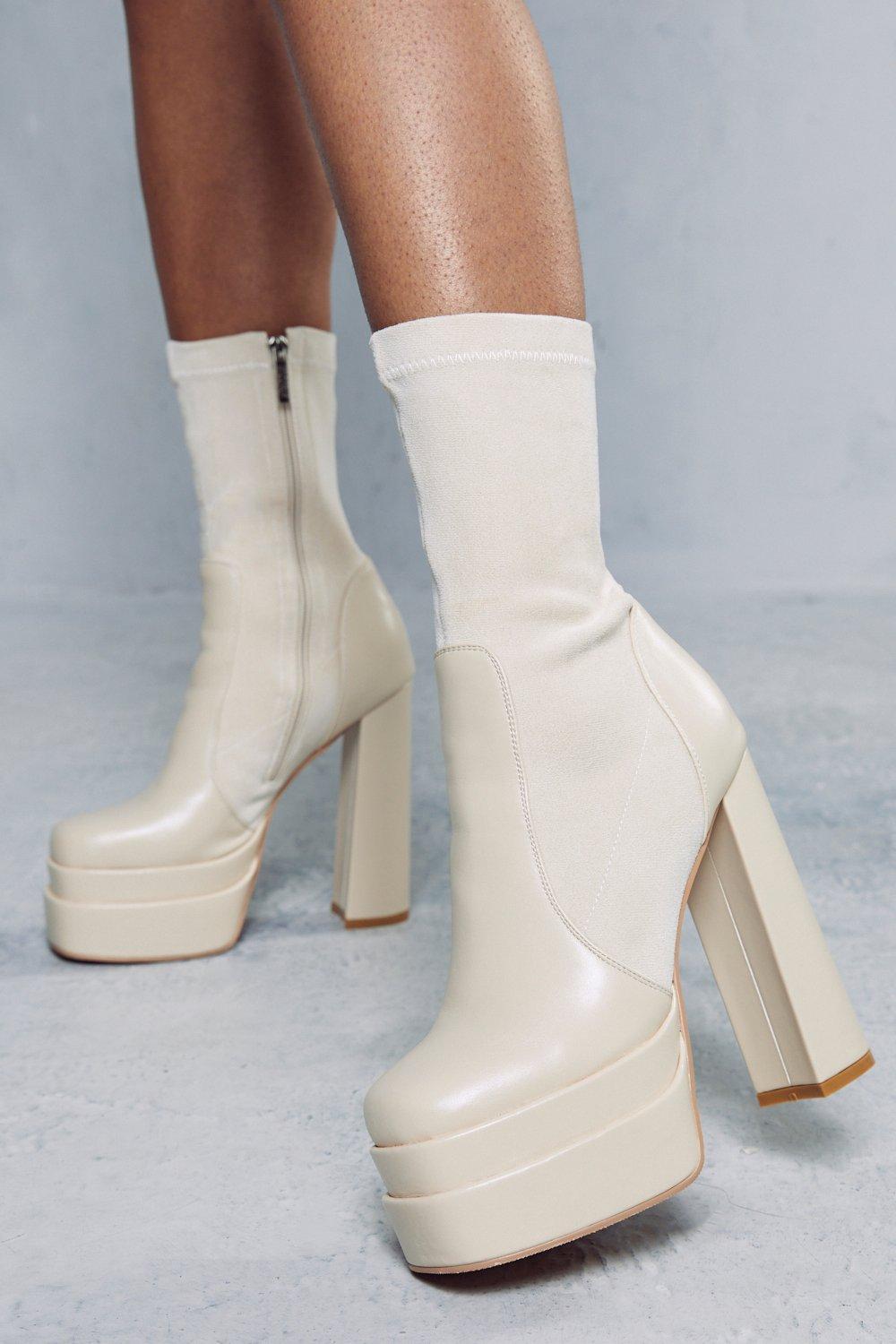 Boots | Faux Suede Platform Ankle Boots | MissPap