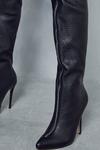 MissPap Croc Zip Detail Over The Knee Boots thumbnail 3