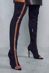 MissPap Stretch Illusion Over The Knee Boots thumbnail 1