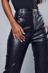 MissPap Premium Leather Look Straight Leg Trousers thumbnail 2