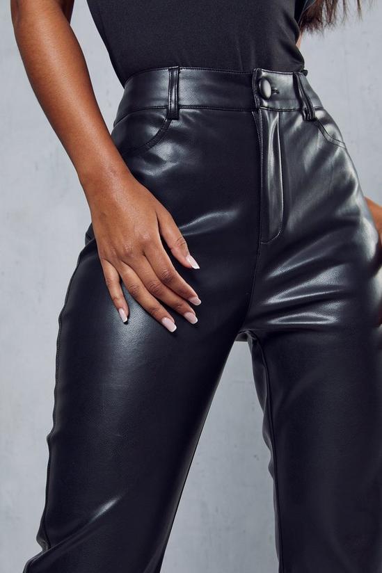 MissPap Premium Leather Look Straight Leg Trousers 2