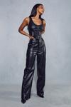MissPap Leather Look Cargo Trousers thumbnail 5
