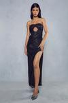 MissPap Embellished Sequin Drape Split Leg Maxi Dress thumbnail 1