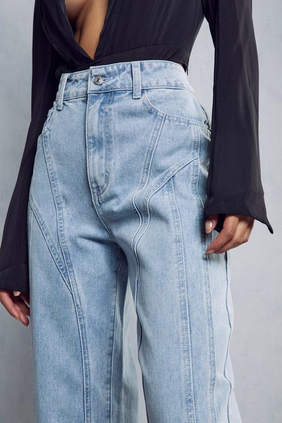 MissPap Premium Seam Detail Straight Leg Denim Jeans 3