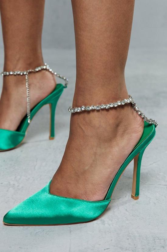 MissPap Diamante Ankle Strap Detail Strappy Heels 2