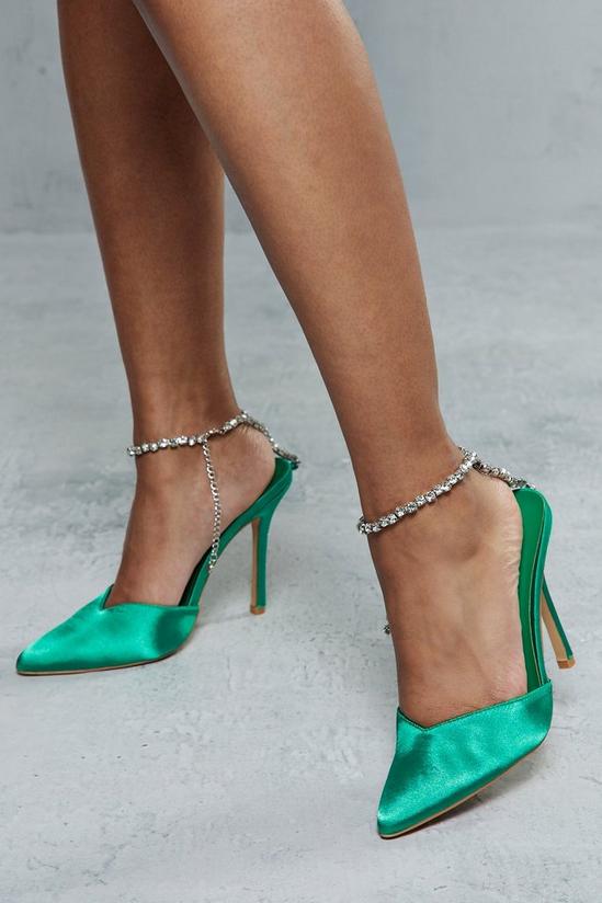MissPap Diamante Ankle Strap Detail Strappy Heels 3