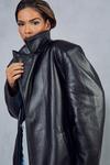 MissPap Leather Look Belted Trench Coat thumbnail 2