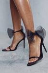 MissPap Oversized Bow Detail Strappy Heels thumbnail 1